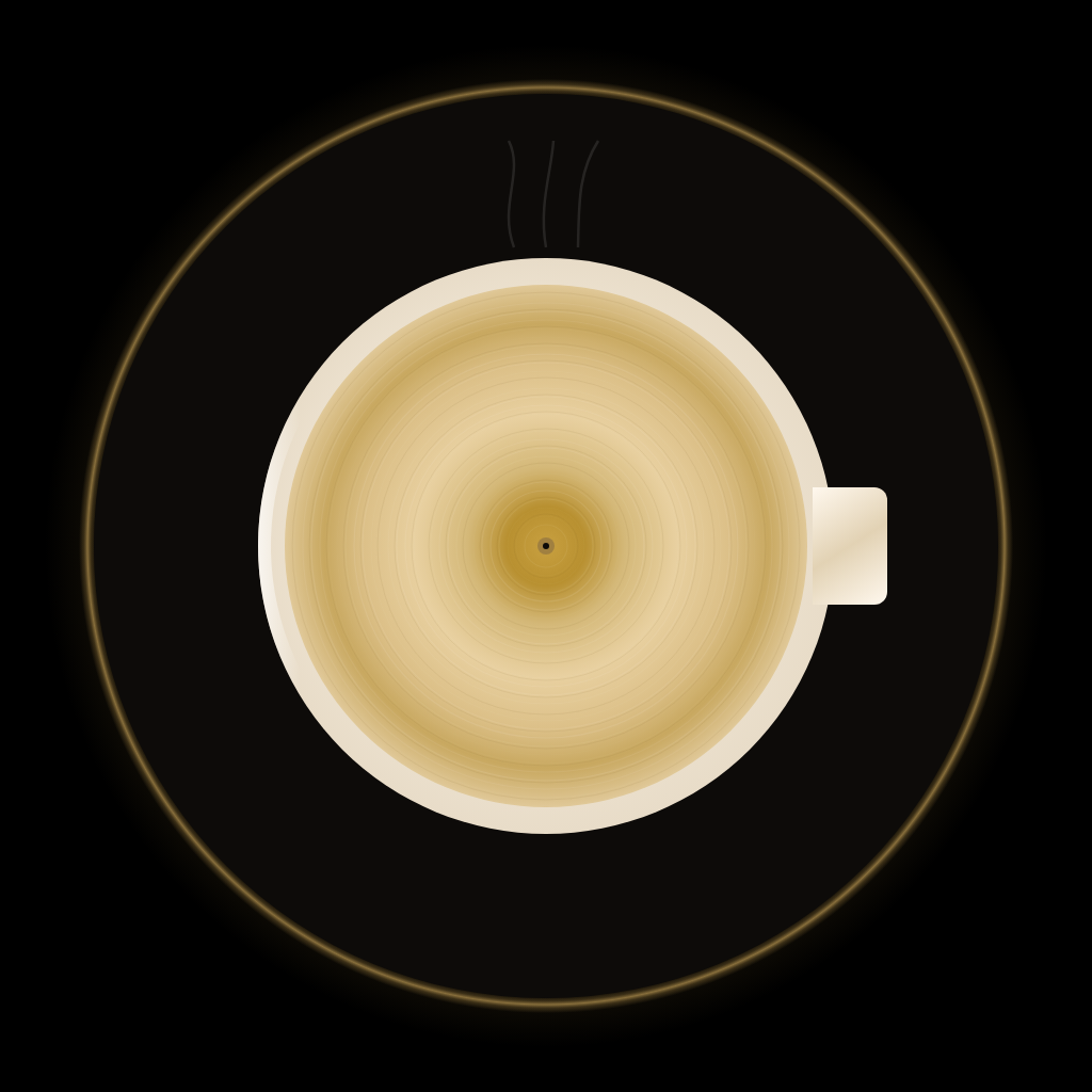WitKoffie circular coffee-vinyl mark
